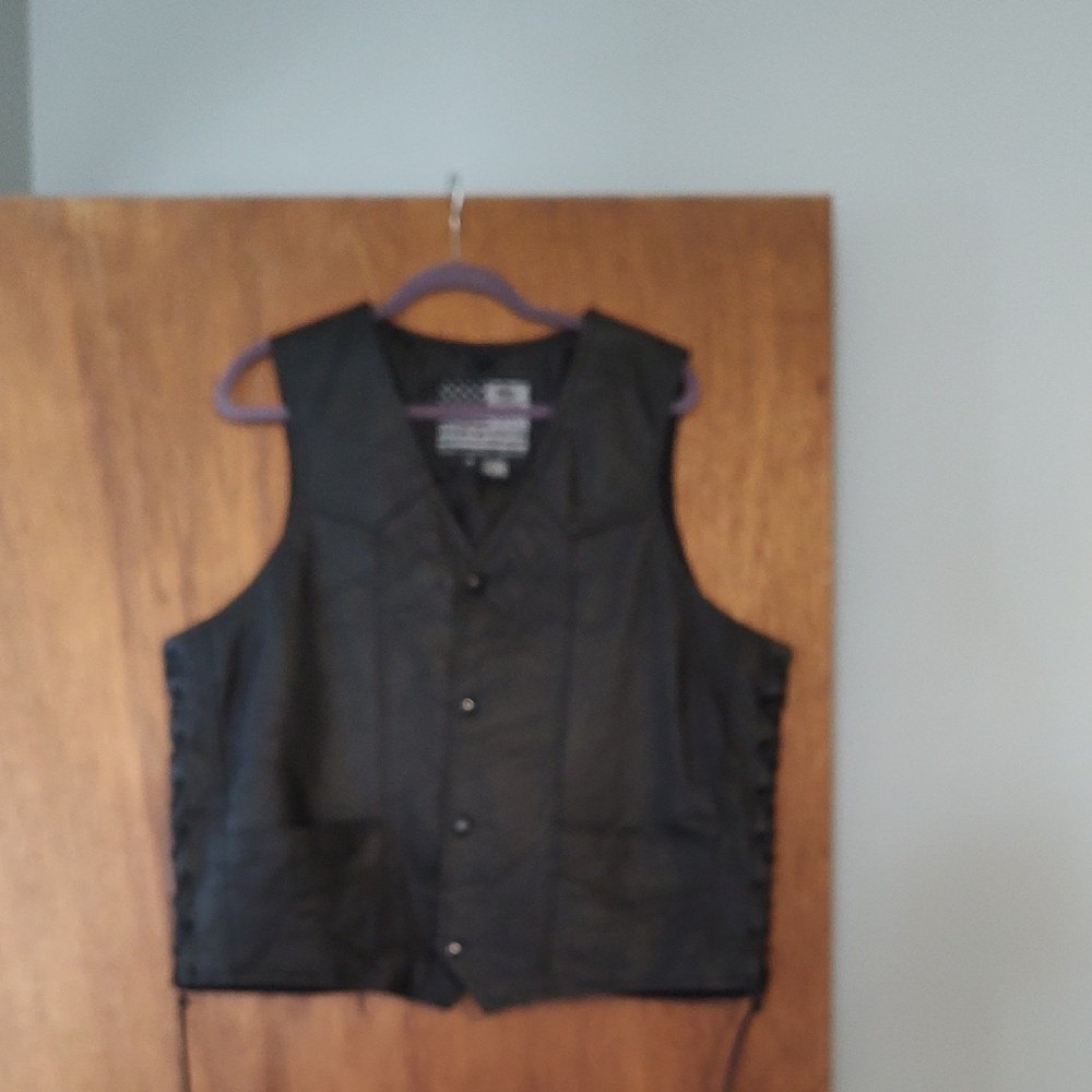 Leather Biker Vest And Extras